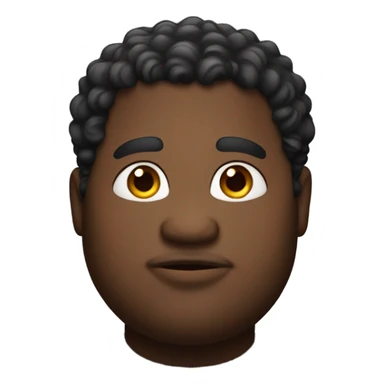 Fat black guy with curly hair sticker