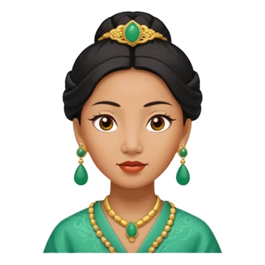 ancient Ming woman with earrring sticker