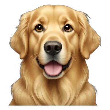 A golden retriever painting sticker