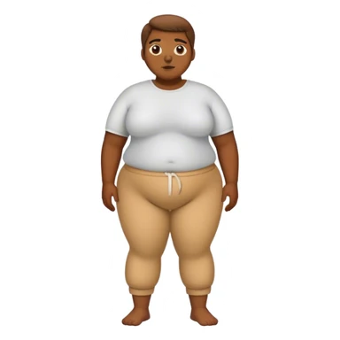 Fat Skin colored pants sticker
