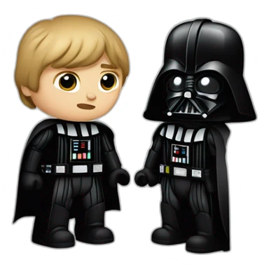 Darth vader figth Luke skywalker sticker
