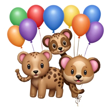 animals with balloon sticker