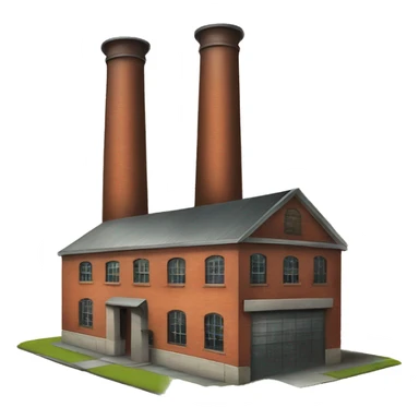 old factory with chimney sticker
