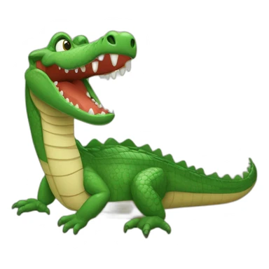 Crocodile qui mange un serpent sticker
