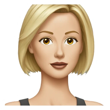 ultra realistic charlize theron wearing tank top sticker
