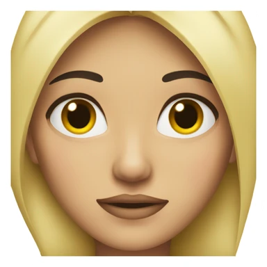 Blonde girl with dark eyebrows sticker