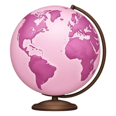 light pink globe sticker