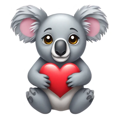 Koala with a heart sticker