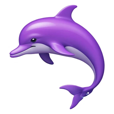 Purple dolphin sticker
