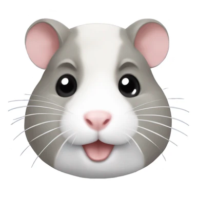 A grey and whitedwarf hamster sticker