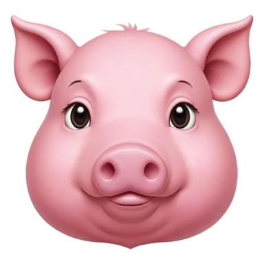 Cinematic Noble Pig Portrait Emoji, Poised and regal, with a stout, robust build and a smooth, well-groomed rosy-pink hide, deep-set soulful beady eyes, Simplified yet sharp and sophisticated features, highly detailed, glowing with a soft, dignified glow, high shine, intelligent and determined, stylized with an air of barnyard nobility, focused and attentive, soft glowing outline, capturing the essence of a watchful and confident pig, so majestic it feels as though it could trot out of the screen with effortless authority! sticker
