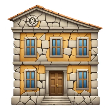 A building that is cracking and collapsing sticker