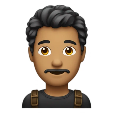 Homme bronzé avec des cheveux noir sticker