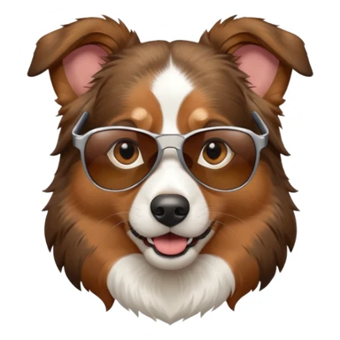 Australian Shepard with sunglasses sticker