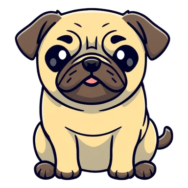 Pug sticker