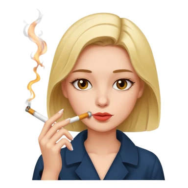 Girl smoking sticker