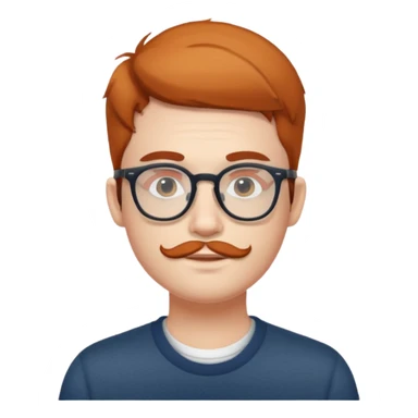 Hipster eyeglass sticker