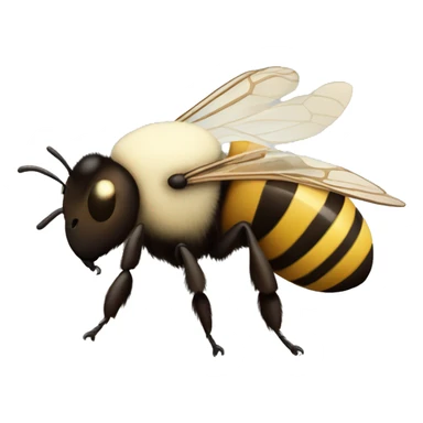 Brown and cream bumble bee sticker
