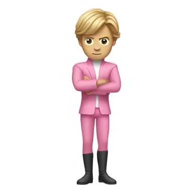 all pink suit human-looking luke skywalker excercising force, upper body, must be all pink sticker