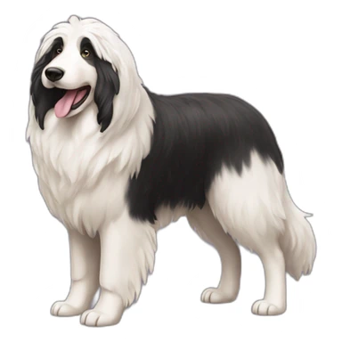 Dog old engliish sheepdog full-height sticker
