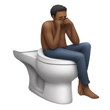 Guy taking a nap on the toilet sticker
