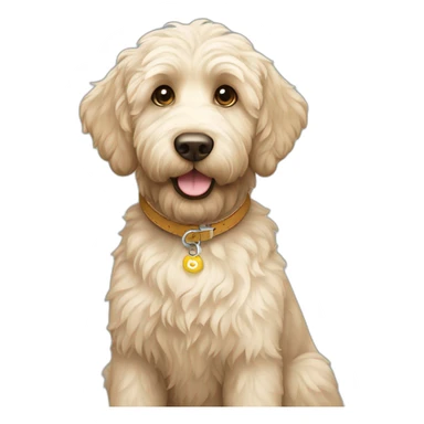 labradoodle with collar sticker