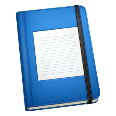 Blue notebook sticker