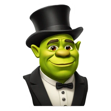 shrek with tophat sticker