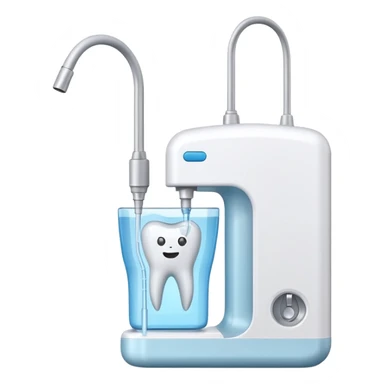 Dental irrigator without faces on it  sticker