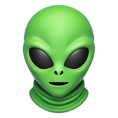 Alien emoji with ski mask sticker