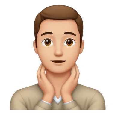 Man with hands around his neck sticker