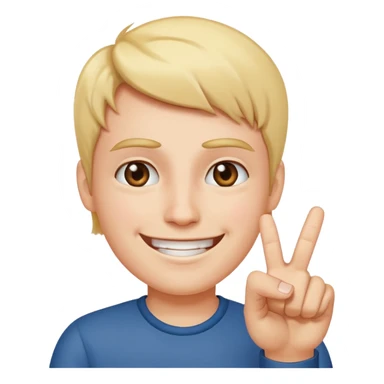 smiling face with middle finger sticker