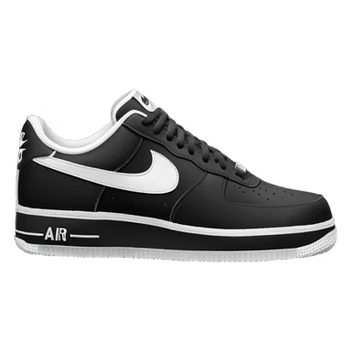 Nike Air Force 1 Full All Black OG Criminal Low Top Sneaker sticker
