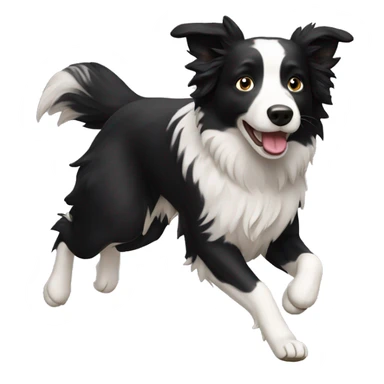 Running Border Collie sticker