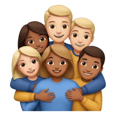 people hugging each other sticker