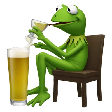 Kermit sipping yea sticker