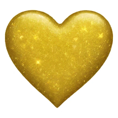 glitter yellow heart  sticker