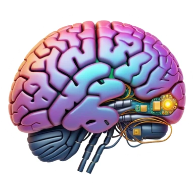  Glowing Cyborg-Nebula-Brain sticker