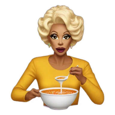 rupaul eating soup sticker