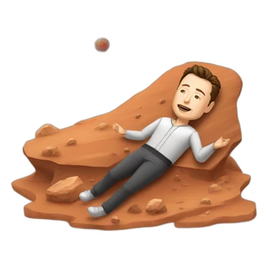 Elon musk qui dort sur mars sticker