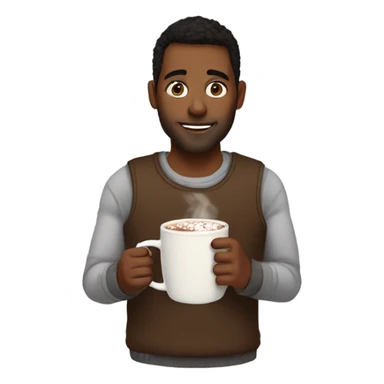 me drinking hot chocolate cozy sticker