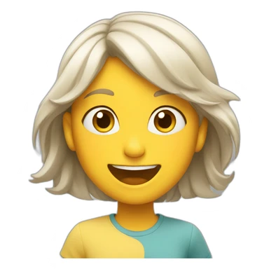 excited girl sticker