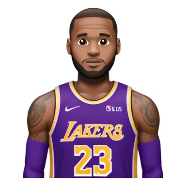 LeBron James in a lakers jersey number 23 sticker