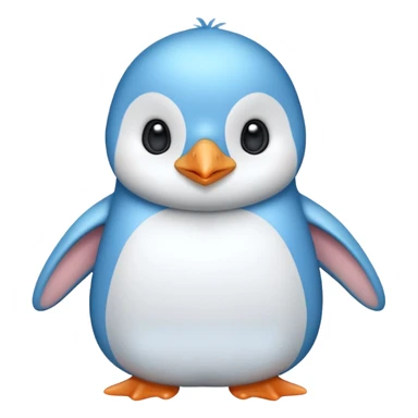 make a light blue penguin sticker