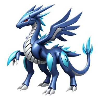 Futuristic Kyurem-dialga-suicune-hybrid, full body sticker