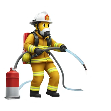 Firefighters fighting a fire  sticker