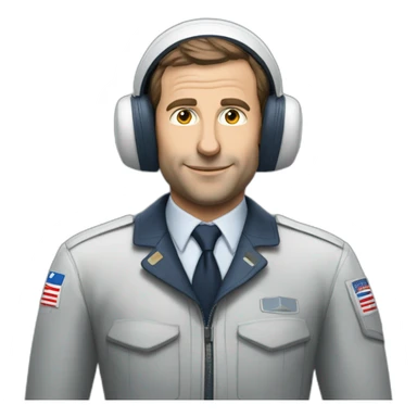 Macron pilote d'avion sticker