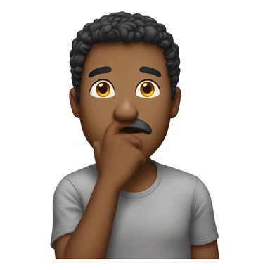 the guy put his hand over his mouth sticker