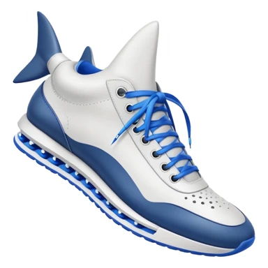 shark with sneakers sticker