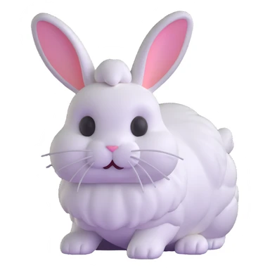 fluffy rabbit lapin sticker